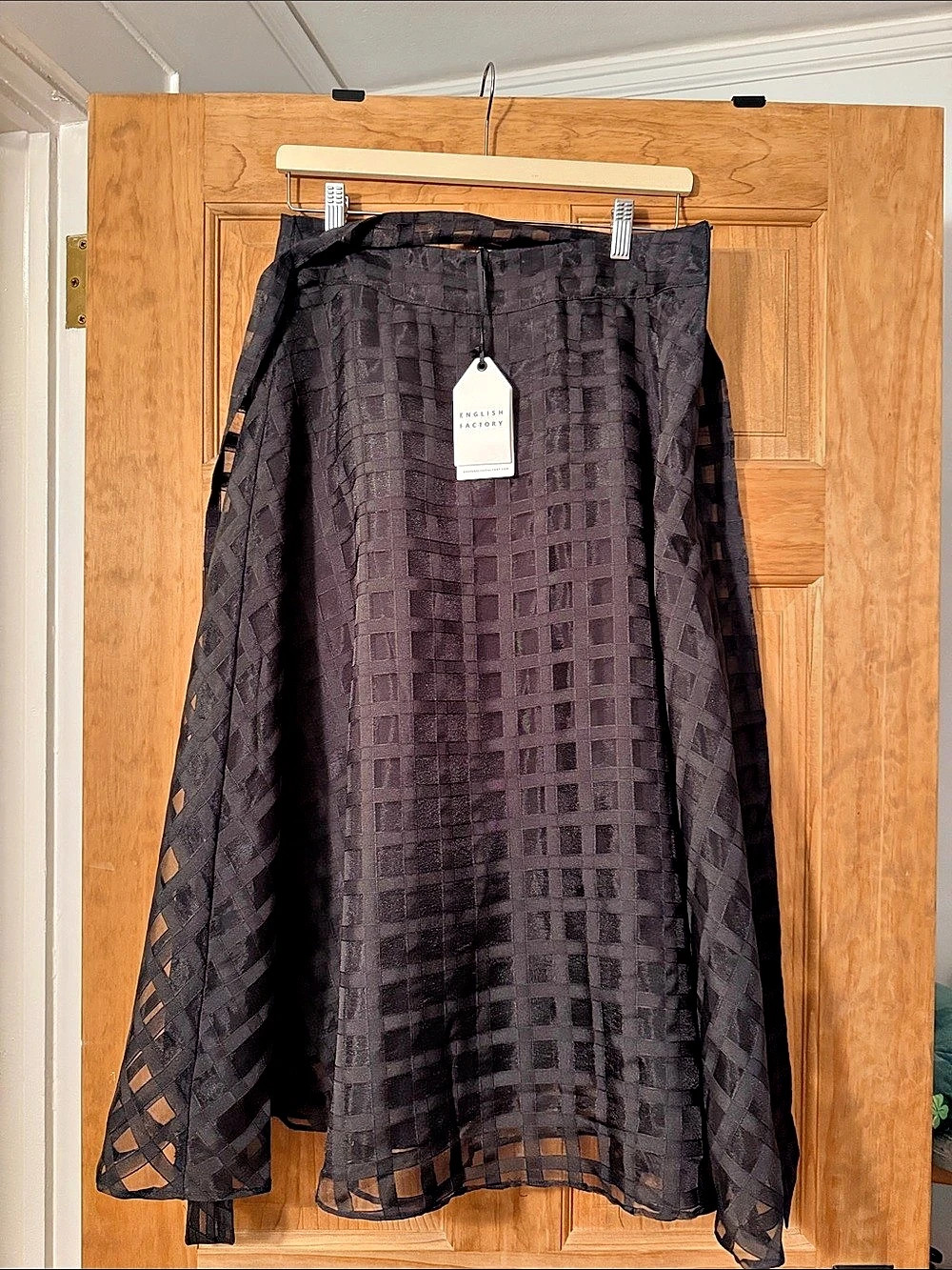 English Factory Black Geometric Maxi Skirt